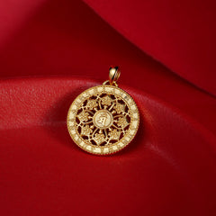 密宗吊墜文殊菩薩(鍍玫瑰金、鍍金、鍍金)