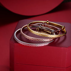 文殊菩薩手鐲 55mm 純銀 (鍍玫瑰金、鍍金、鍍白金)