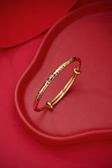 黃財神旺財手環 55mm 鈍銀 (鍍玫瑰金、鍍金、鍍金、白金)